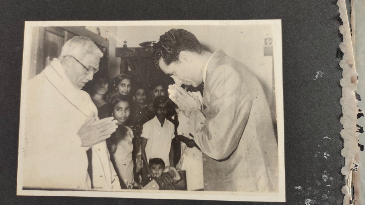 Sqn. Ldr. Cyriac with his grandfather