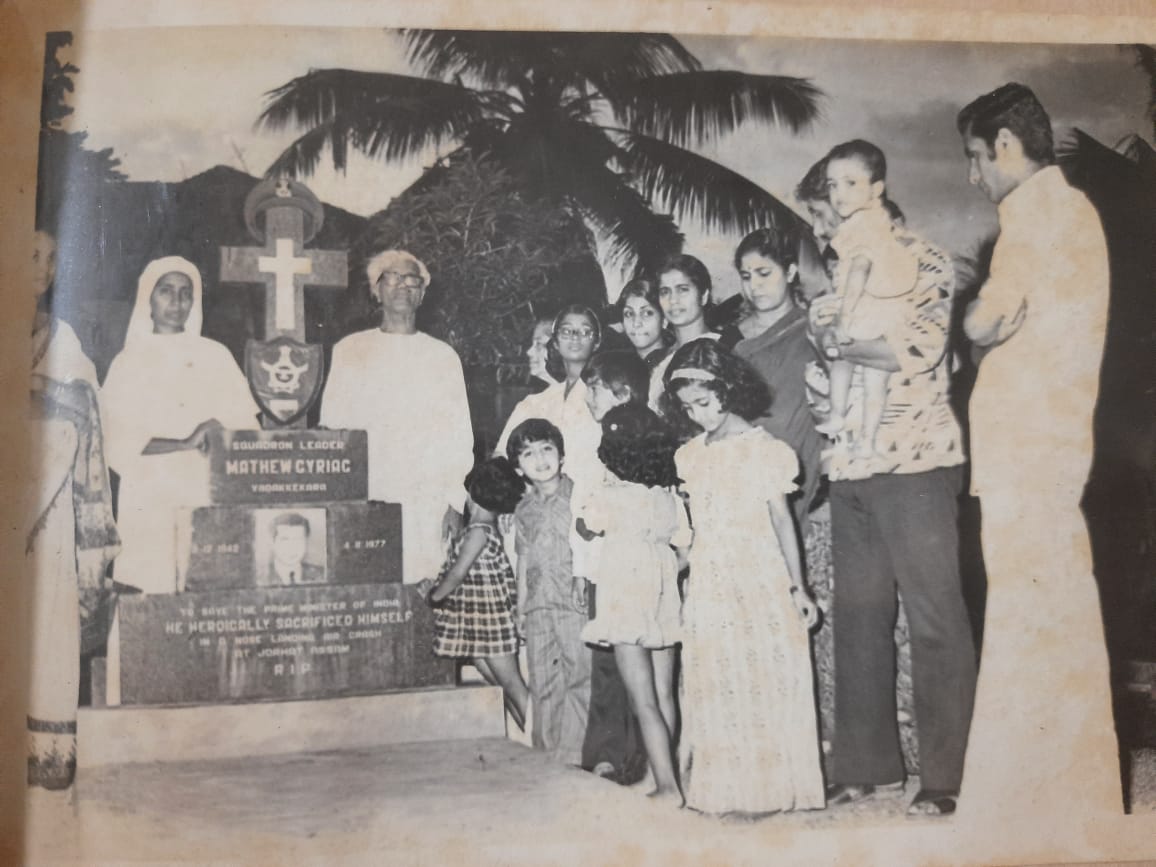 At Late Sqn. Ldr. Cyriac's grave site in ____